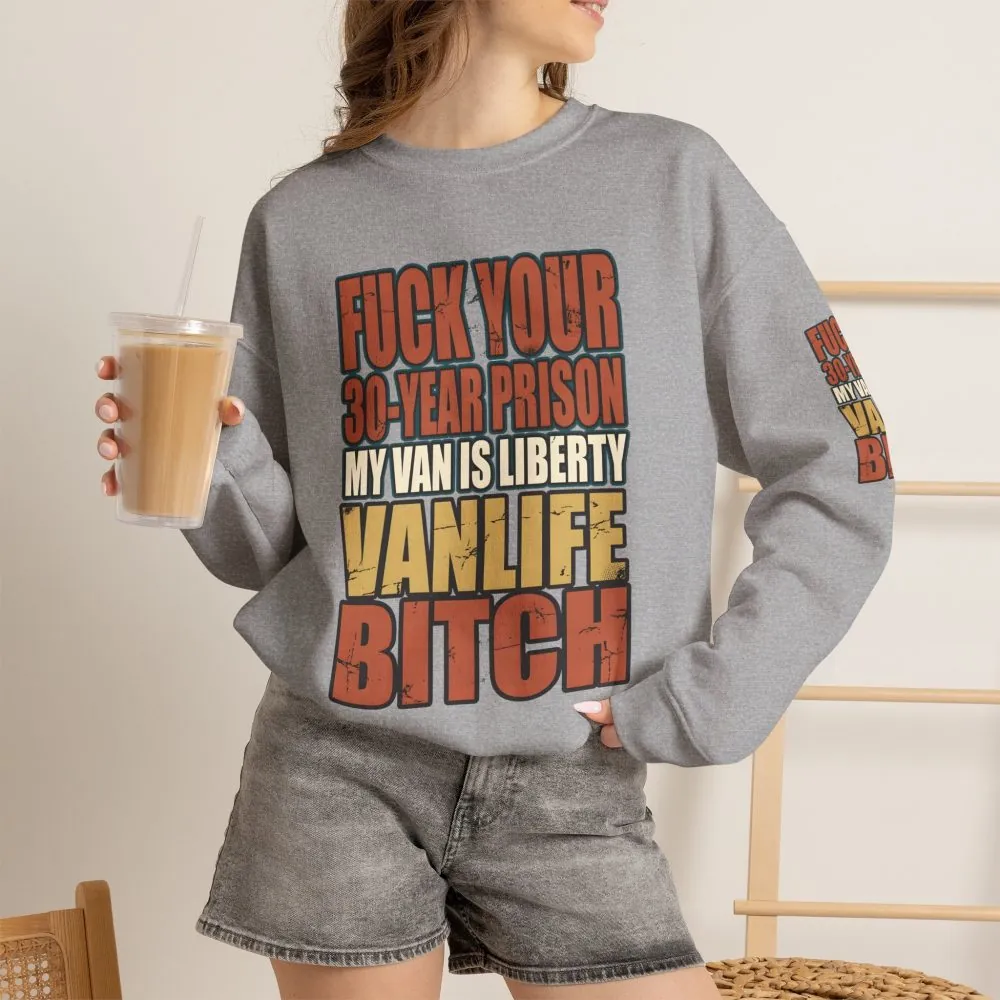 Unisex Heavy Blend™ Crewneck Sweatshirt — "Fuck Your 30 Year" Design F**K-Line