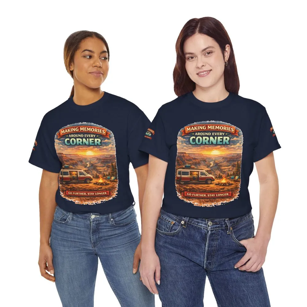 Unisex Heavy Cotton Tee — "Making Memories" Design Scenic-Line