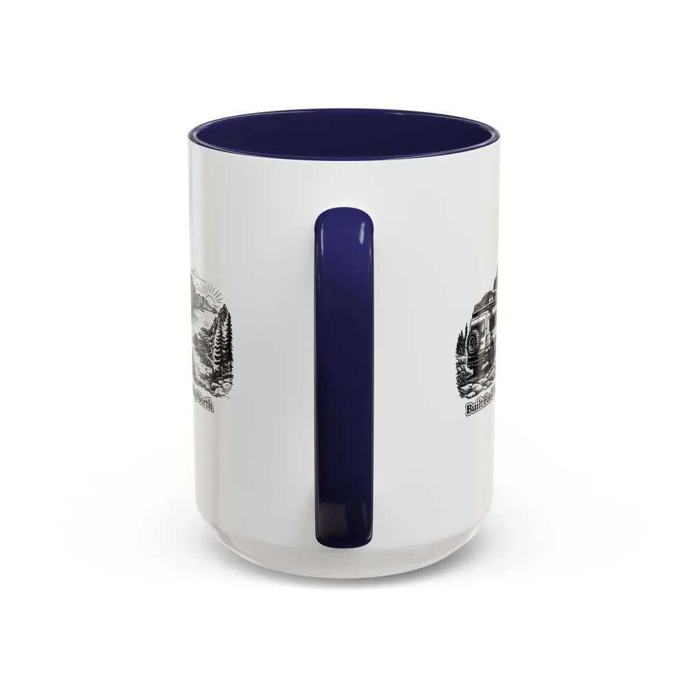 Accent Coffee Mug (11, 15oz) — "Built For The Long Way North" Design Minimal-Line
