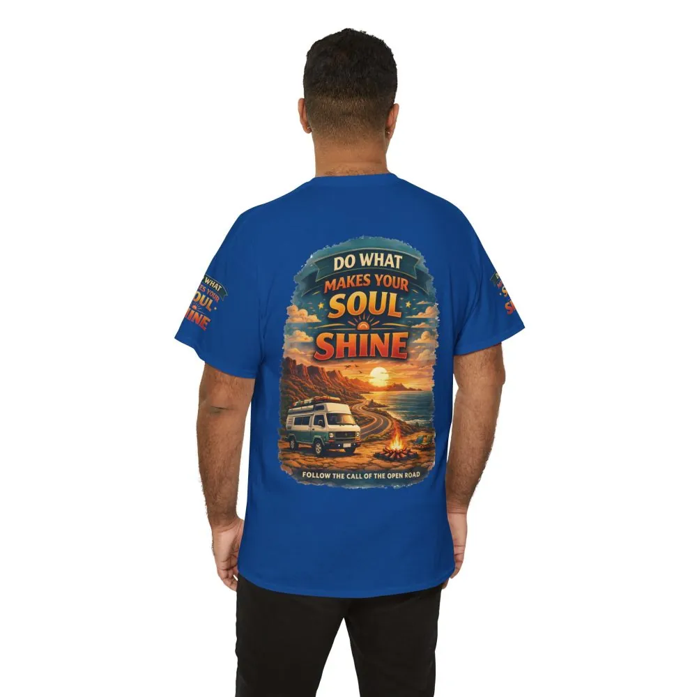 Unisex Heavy Cotton Tee — "Do What Makes Your Soul Shine" Design Scenic-Line