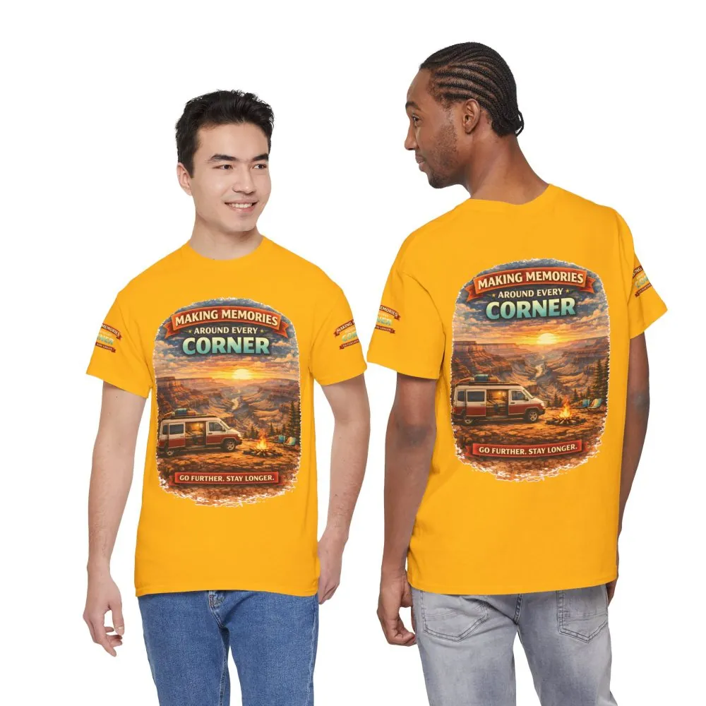 Unisex Heavy Cotton Tee — "Making Memories" Design Scenic-Line