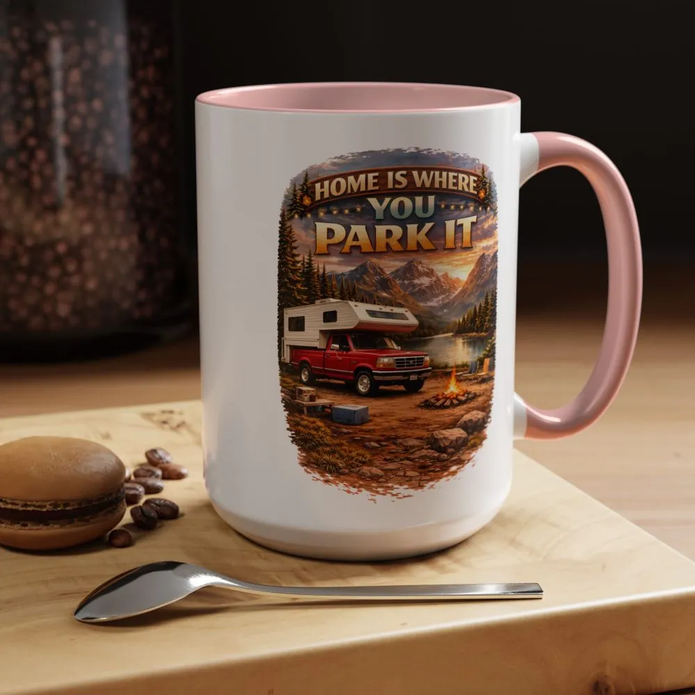 12125777148370823261_2048.jpeg Accent Coffee Mug (11, 15oz) — "Home Is Where You Park It" Design Scenic-Line