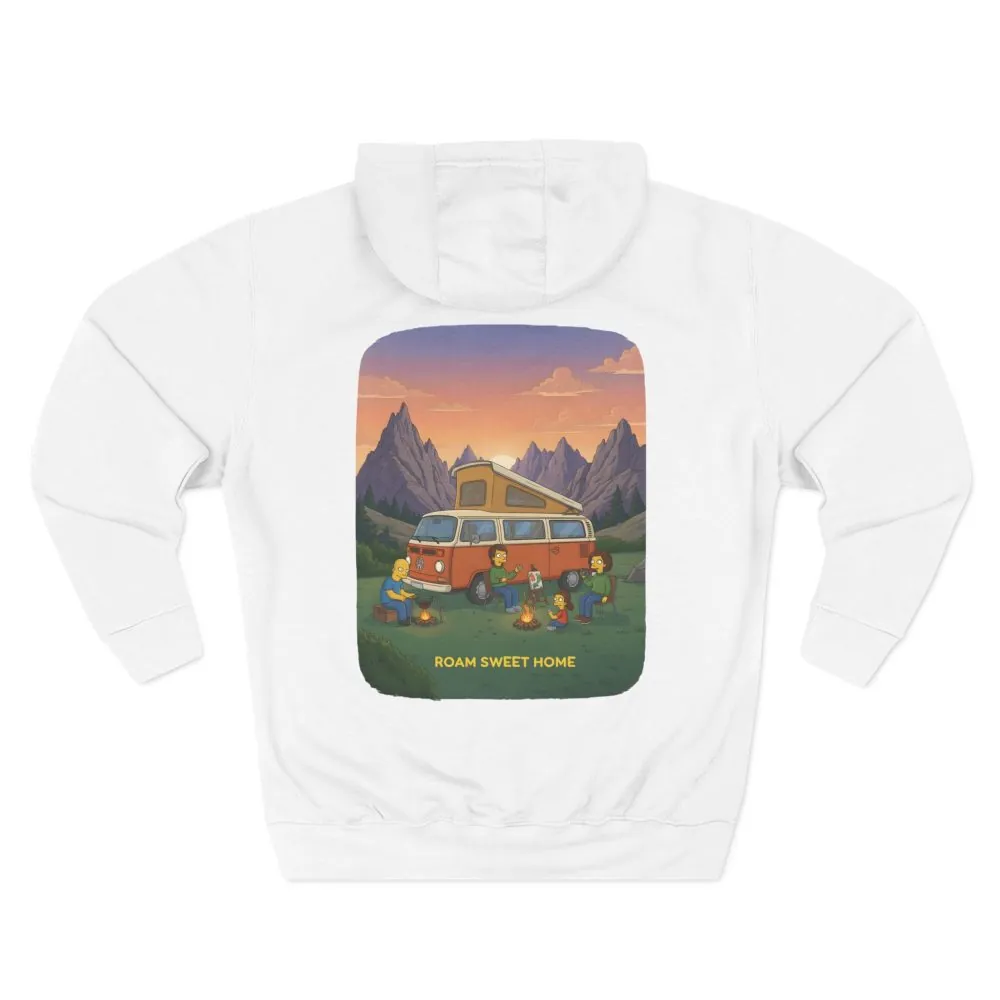Three-Panel Fleece Hoodie - "Roam Sweet Home" Design Sitcom-Line
