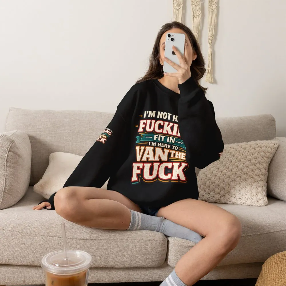 Unisex Heavy Blend™ Crewneck Sweatshirt — "I´m Not Here To Fucking Fit In" Design F**K-Line