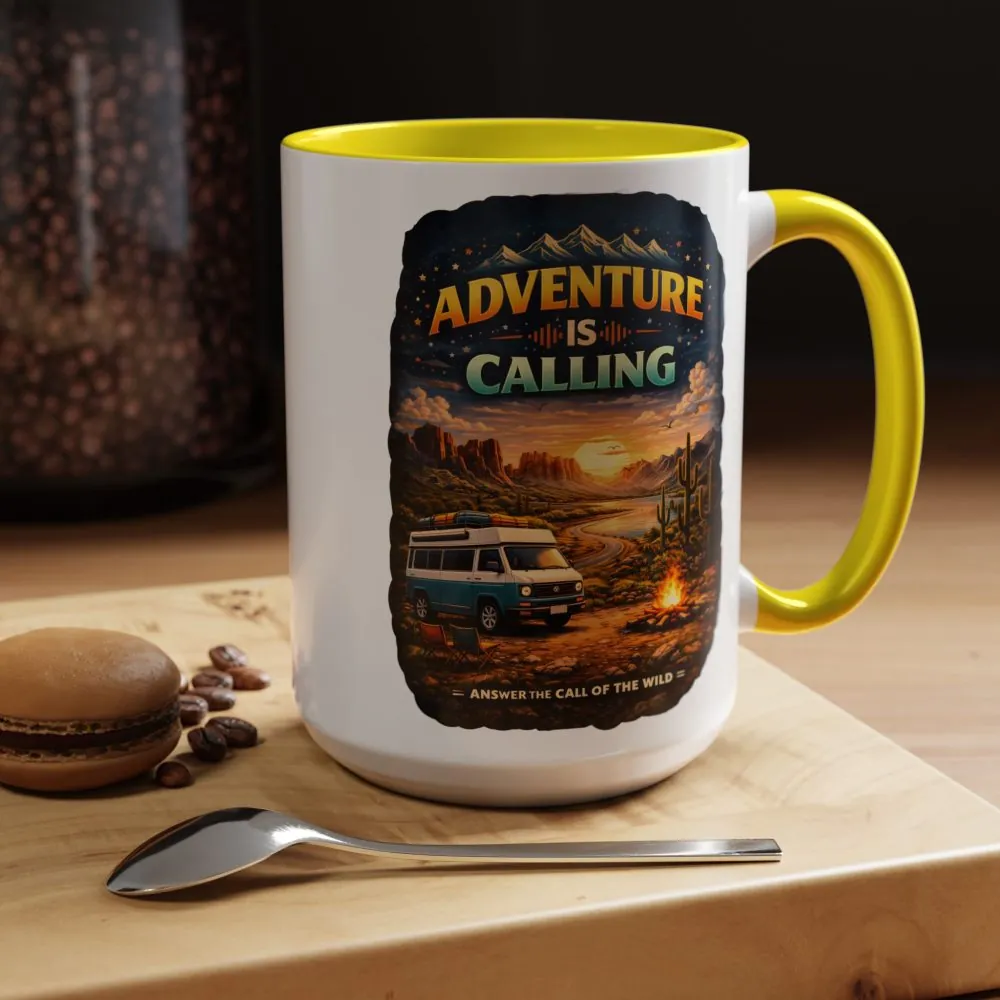 12180273578469943269_2048.jpeg Accent Coffee Mug (11, 15oz) — "Adventure Is Calling" Design Scenic-Line