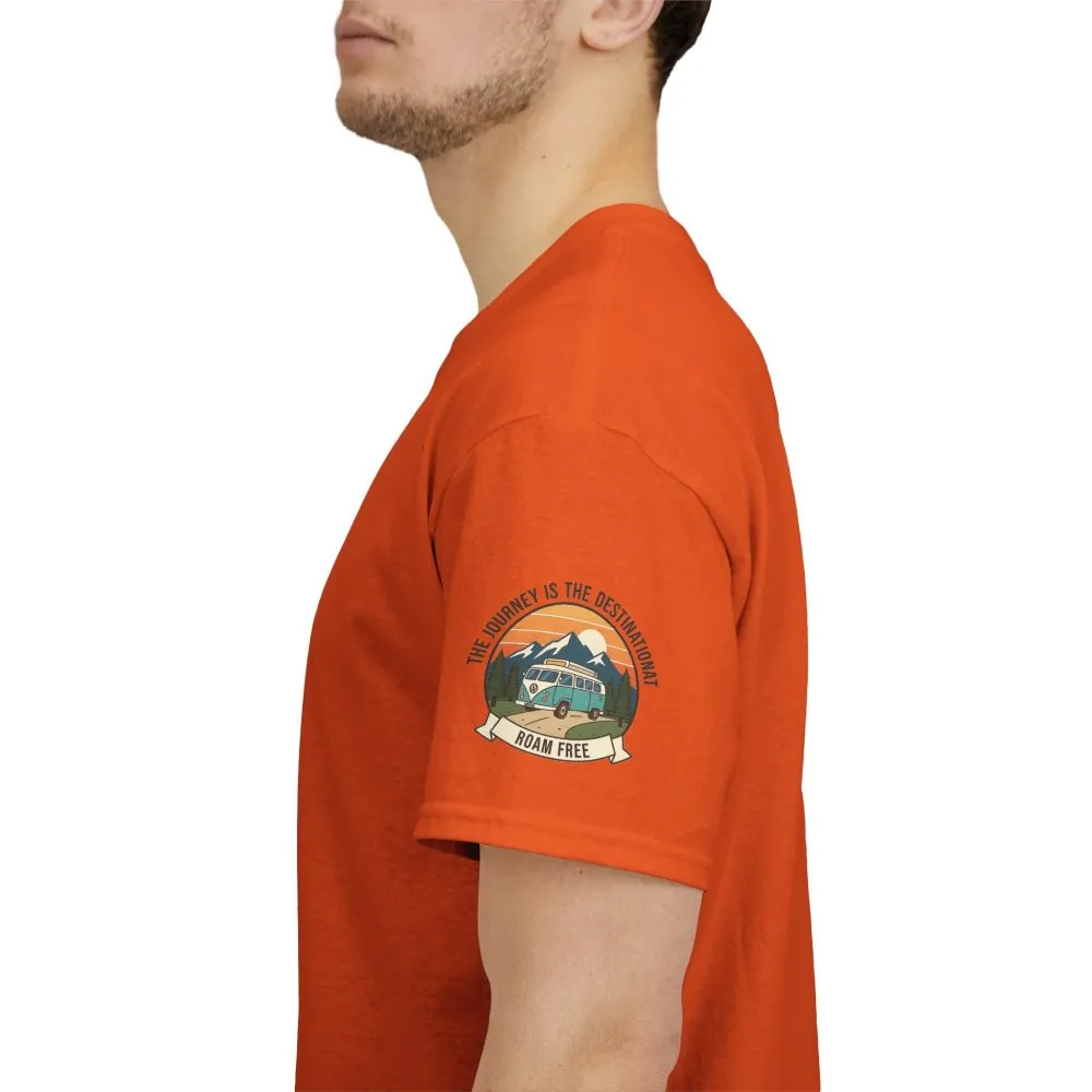 12191285073240231483_2048.jpeg Unisex Heavy Cotton Tee — "The Journey Is The Destination" Roam Free Travel Shirt
