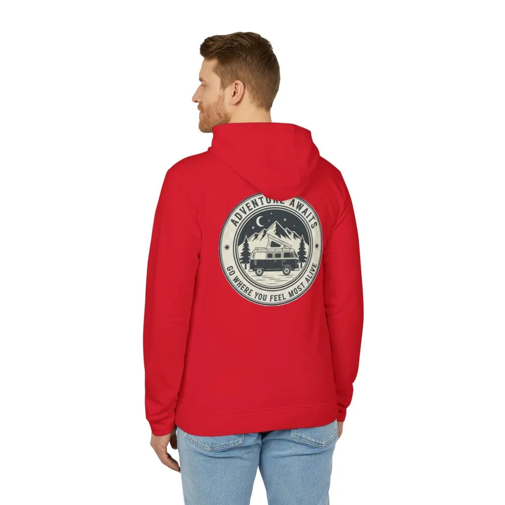 12209469865858483876_2048.jpeg Hoodie(Adidas) — 'Adventure Awaits-Go Where You Feel Most Alive' Outdoor Travel Pullover (Only Back Printed)