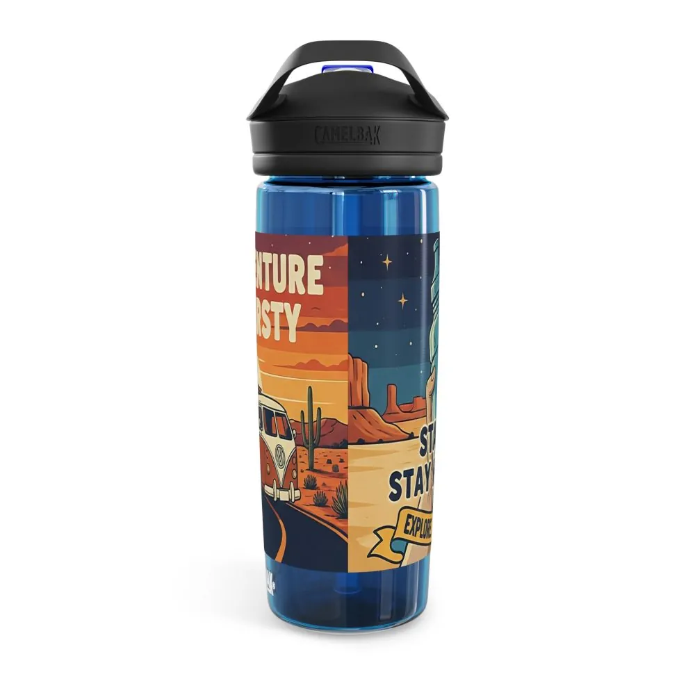 Water Bottle CamelBak  — "Adventure Is Thirsty "20oz/25oz Travel Bottle with Retro Road Trip Design