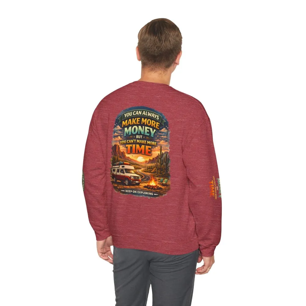 Unisex Heavy Blend™ Crewneck Sweatshirt — "You Can Always Make More Money" Design Scenic-Line