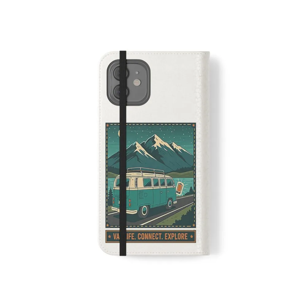 12236044304398770674_2048.jpeg Flip Phone Case — “WiFi Where the Roam Is” Vanlife Wallet Case