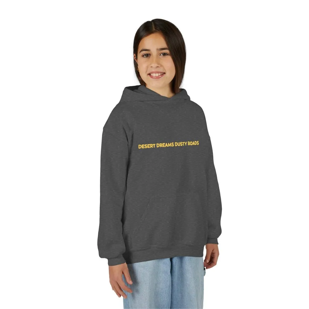 Youth Hoodie(Gildan) – "Desert Dreams Dusty Roads" (Design Sitcom-Line)
