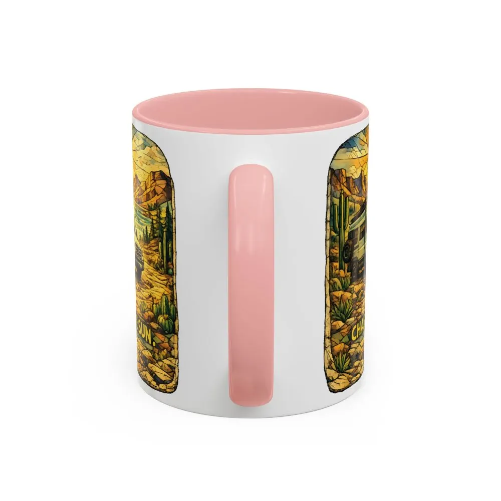 12268385079197462997_2048.jpeg Accent Coffee Mug (11, 15oz) — "Chase The Sun" Design Cubic-Line