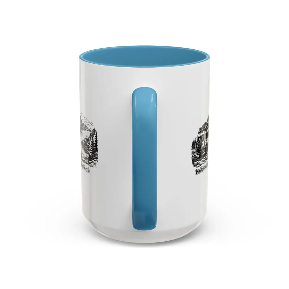 Accent Coffee Mug (11, 15oz) — "Built For The Long Way North" Design Minimal-Line
