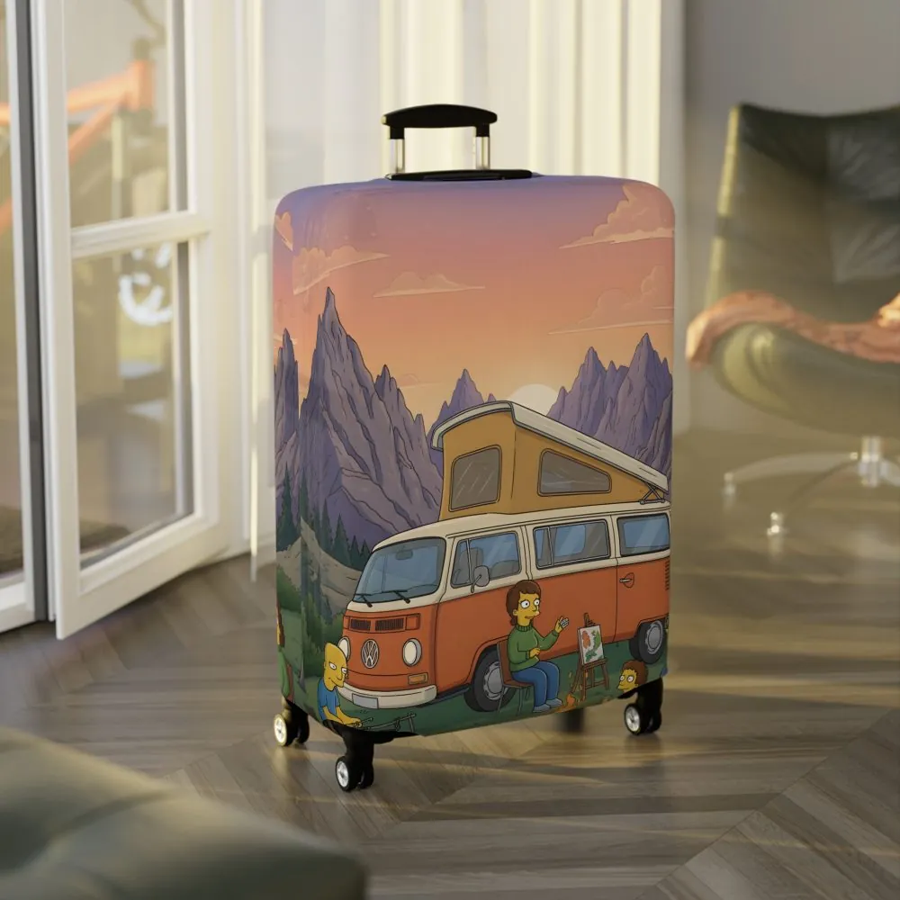 12269857809166074424_2048.jpeg Luggage Cover — Adventure Camper Sketch Travel Suitcase(Design Sitcom-Line)