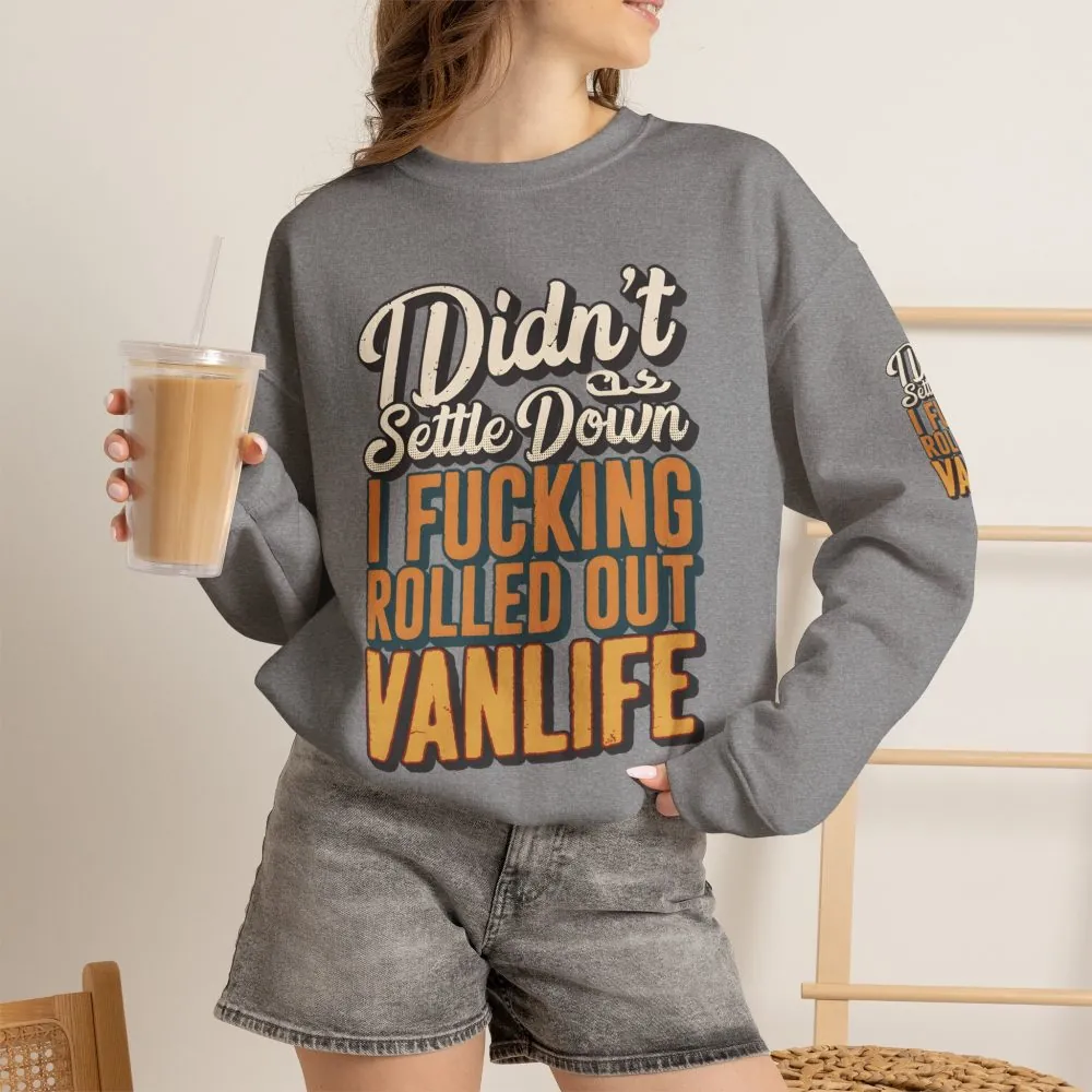 Unisex Heavy Blend™ Crewneck Sweatshirt — "Dind´t Settle Down" Design F**K-Line