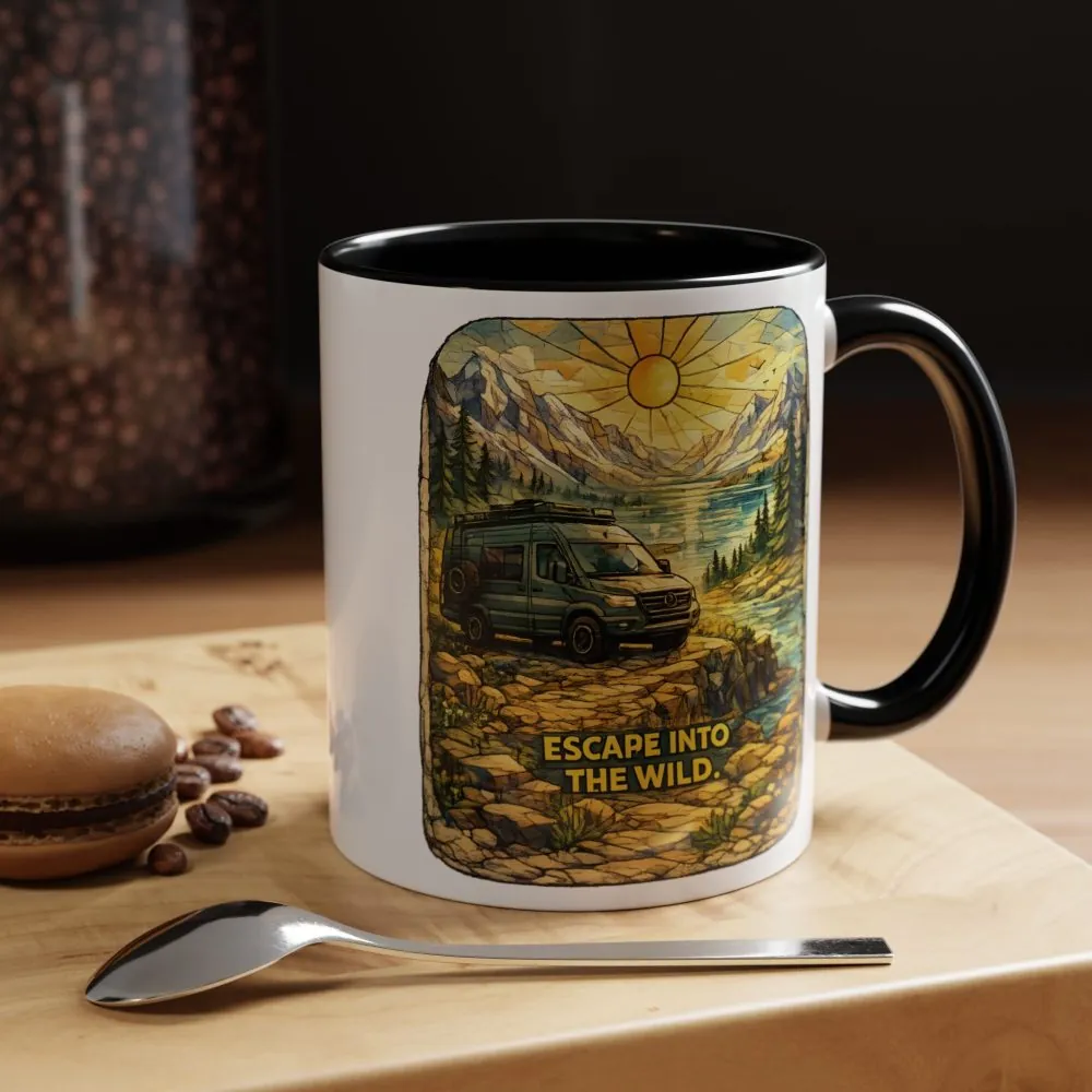 12300817585260988171_2048.jpeg Accent Coffee Mug (11, 15oz) — "Escape Into The Wild" Design Cubic-Line