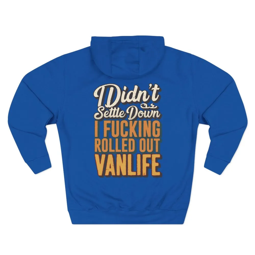 Three-Panel Fleece Hoodie - "Dind´t Settle Down" Design F**K-Line