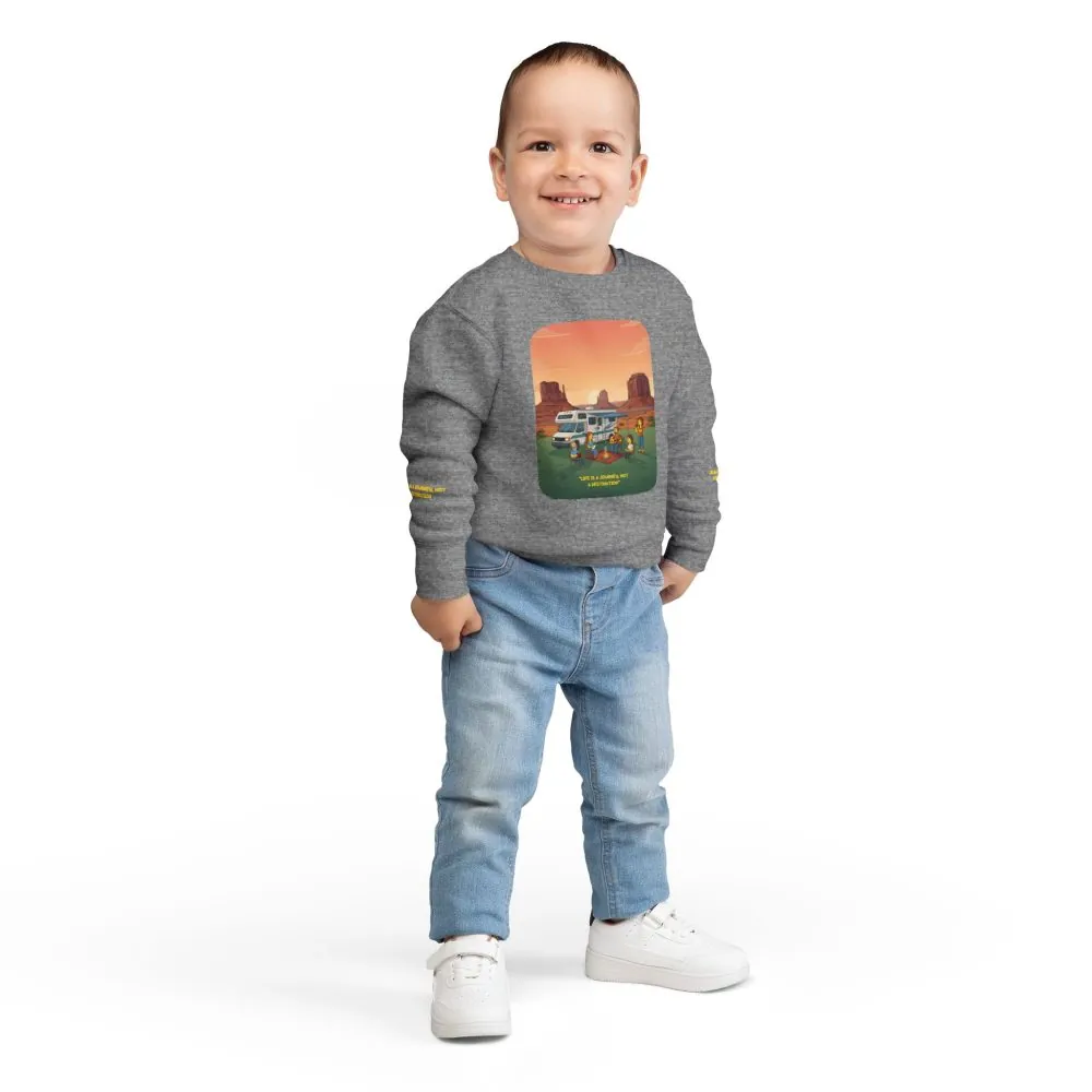 12313028871029693293_2048.jpeg Toddler Sweatshirt - "Life Is A Journey-Not A Destination" (Design Sitcom-Line)