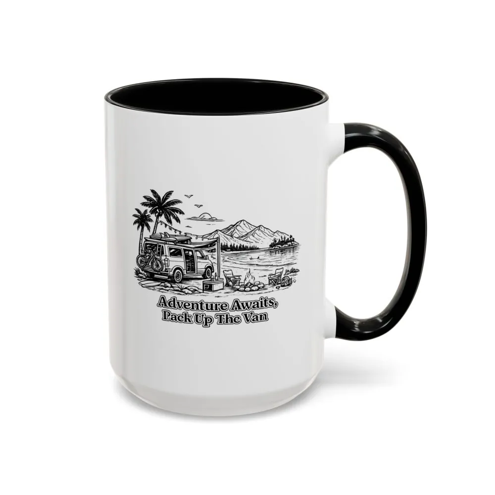 12328167291656429371_2048.jpeg Accent Coffee Mug (11, 15oz) — "Adventure Awaits,Pack Up The Van" Design Minimal-Line
