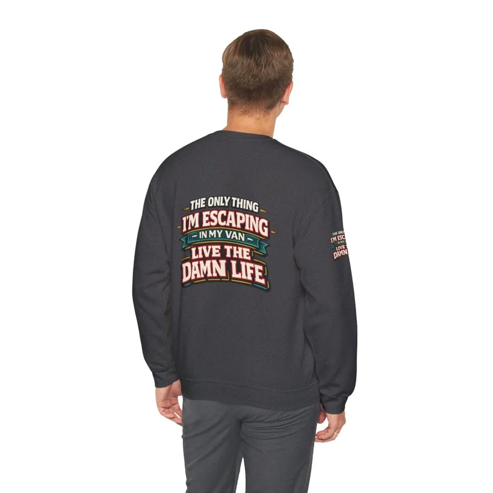 12330551244291759556_2048.jpeg Unisex Heavy Blend™ Crewneck Sweatshirt — "The Only Thing I´m Escaping" Design F**K-Line