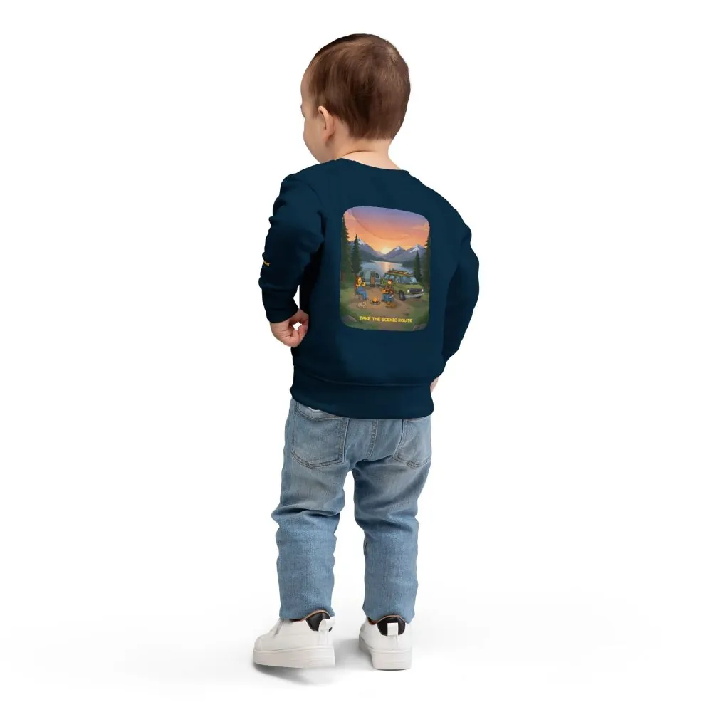 Toddler Sweatshirt - "Take The Scenic Route" (Design Sitcom-Line)