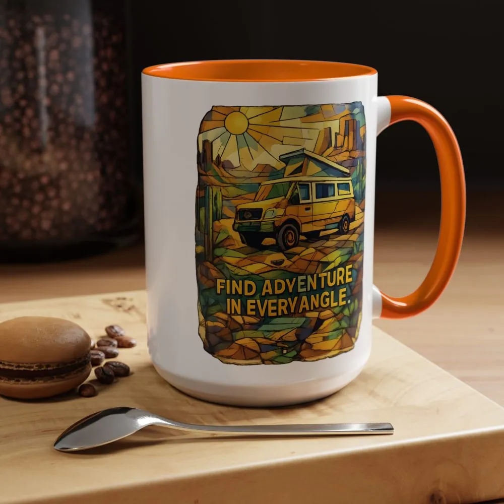 12340063887696046425_2048.jpeg Accent Coffee Mug (11, 15oz) — "Find Adventure In Every Corner" Design Cubic-Line