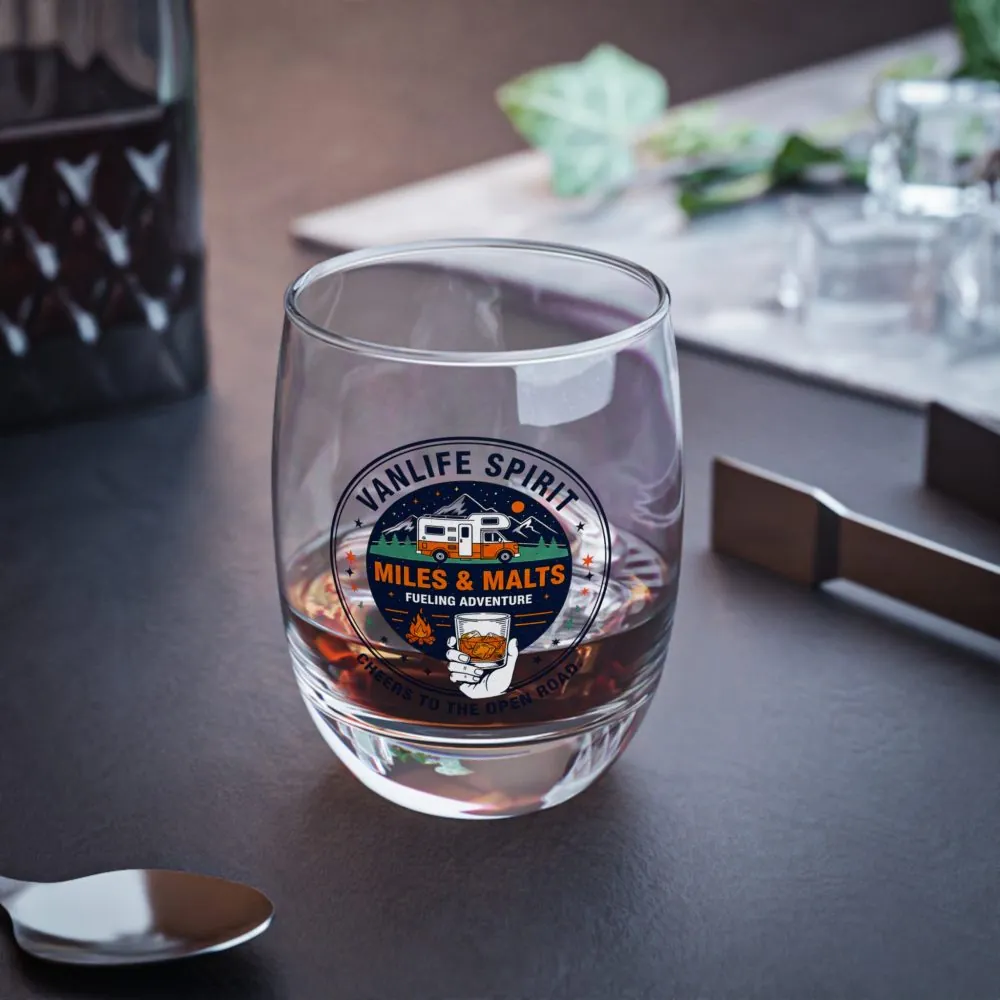 Whiskey Glass — "VanLife Spirit Miles & Malts " Cheers to the Open Road