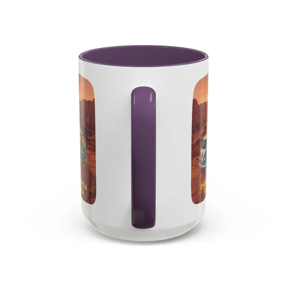 12414046262938760342_2048.jpeg Accent Coffee Mug (11, 15oz) — "Chasing Sunsets And Dusty Trails" Design Sitcom-Line