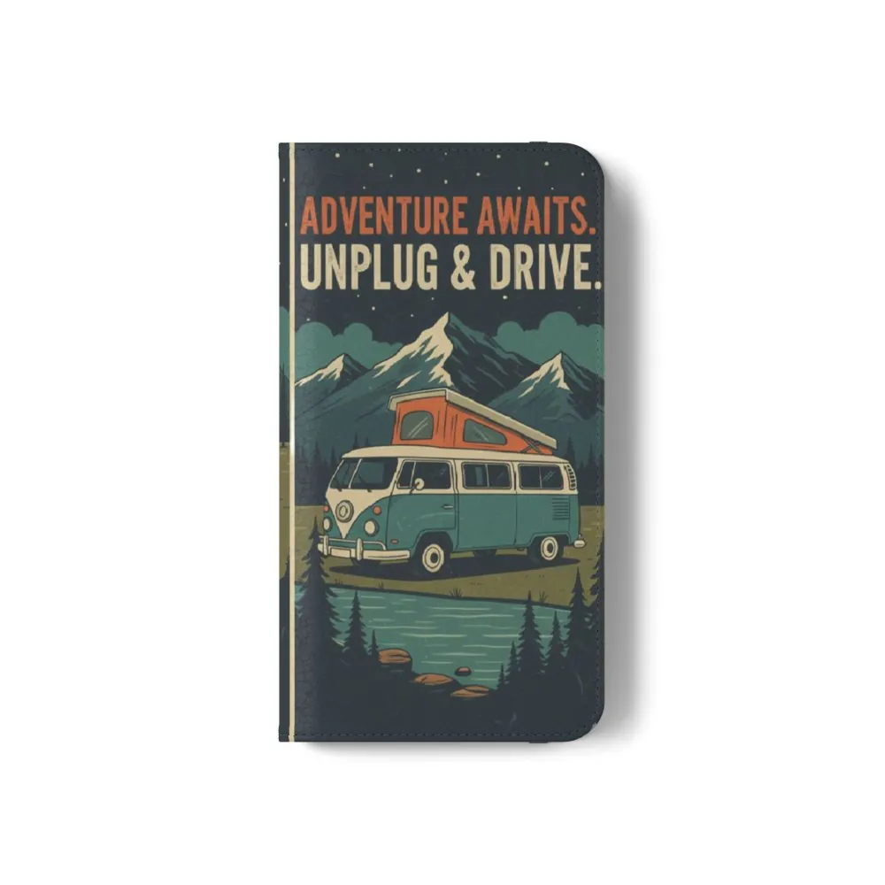 Flip Phone Case — "Fuel Your Journey, Not the Wifi" Wallet Cover