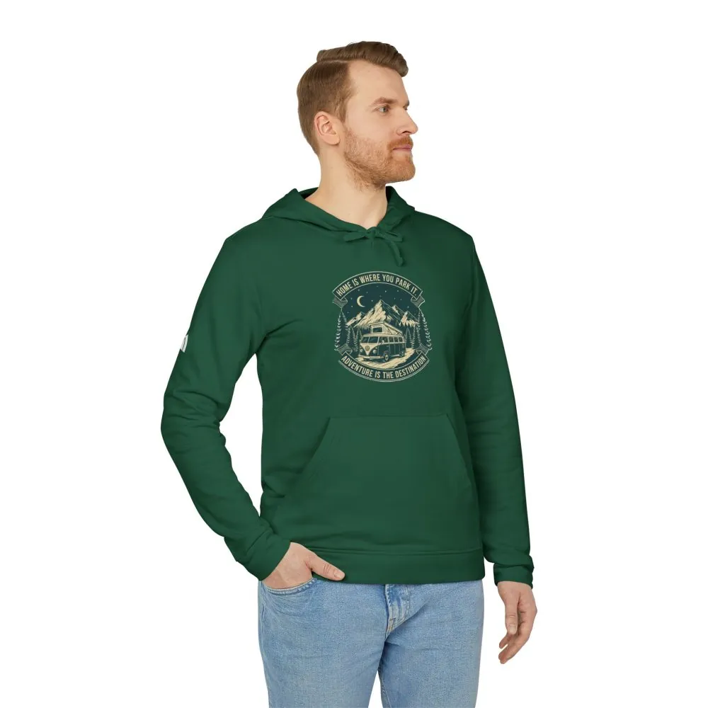 12434878044605531130_2048.jpeg Hoodie(Adidas) — "Home Is Where You Park It-Adventure is the destination" Outdoor Travel Pullover (Front + Back Printed)