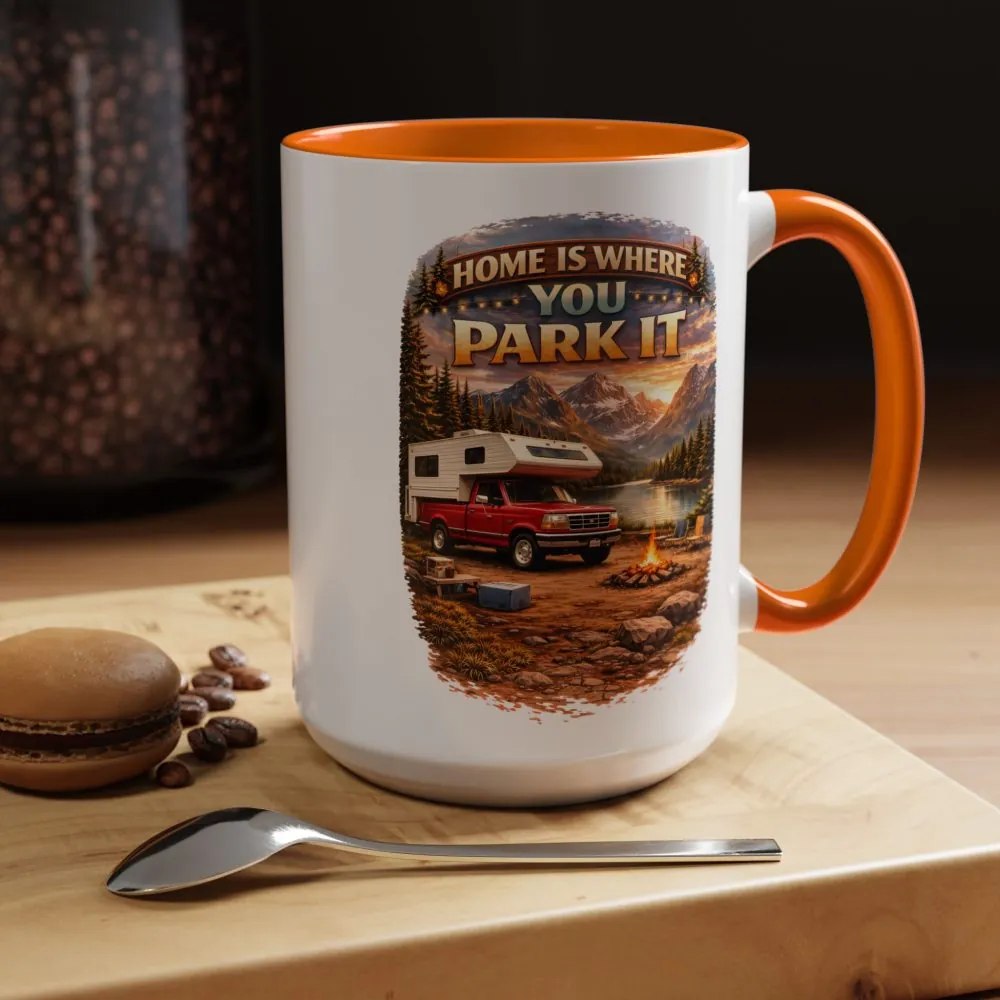 12457439236159741755_2048.jpeg Accent Coffee Mug (11, 15oz) — "Home Is Where You Park It" Design Scenic-Line