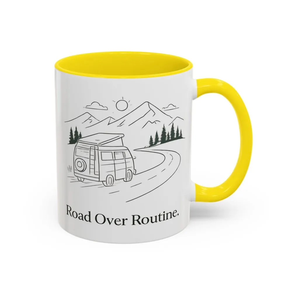 1246005959115308184_2048.jpeg Accent Coffee Mug (11, 15oz) — "Road Over Routine" Design Minimal-Line