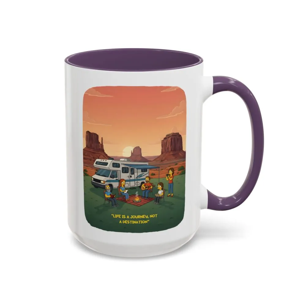 12468308544779324786_2048.jpeg Accent Coffee Mug (11, 15oz) — "Life Is A Journey-Not A Destination" Design Sitcom-Line