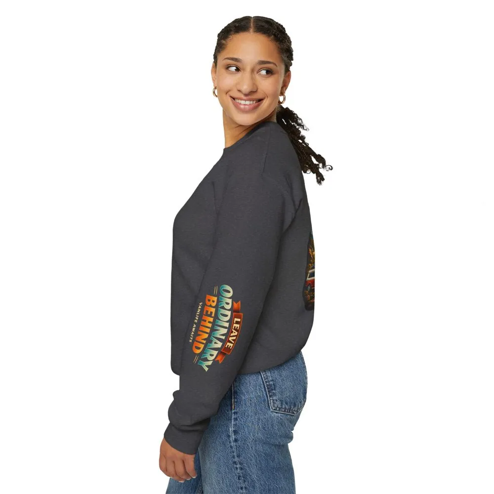 Unisex Heavy Blend™ Crewneck Sweatshirt — "Leave Ordinary Behind" Design Scenic-Line