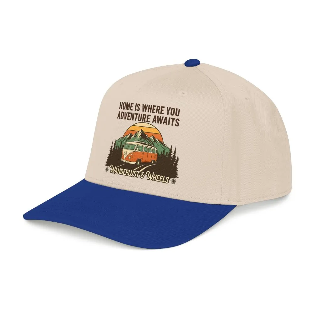 1247956232923155837_2048.jpeg Baseball Cap - "Home Is Where You Adventure Awaits" Mid Profile Baseball Cap