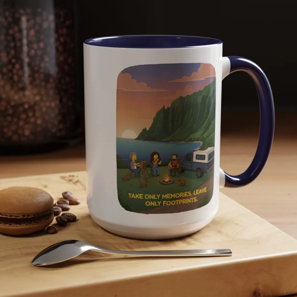 12503581818645423206_2048.jpeg Accent Coffee Mug (11, 15oz) — "Take Only Memories-Leave Only Footprints" Design Sitcom-Line