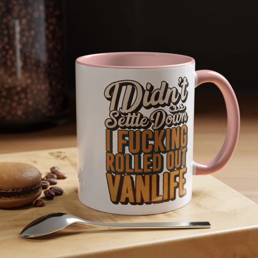 Accent Coffee Mug (11, 15oz) — "Dind´t Settle Down" Design F**K-Line
