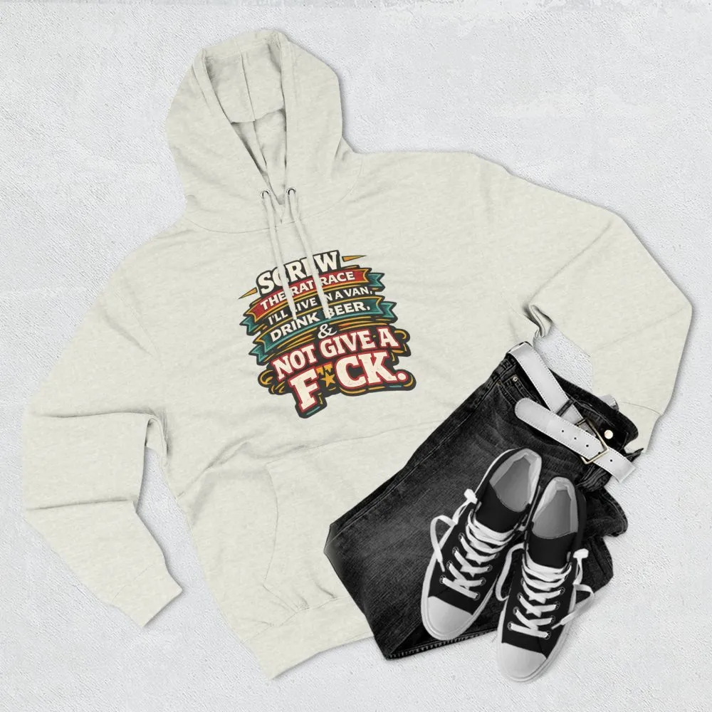 12515061680719378379_2048.jpeg Three-Panel Fleece Hoodie - "Screw The Rat Race" Design F**K-Line