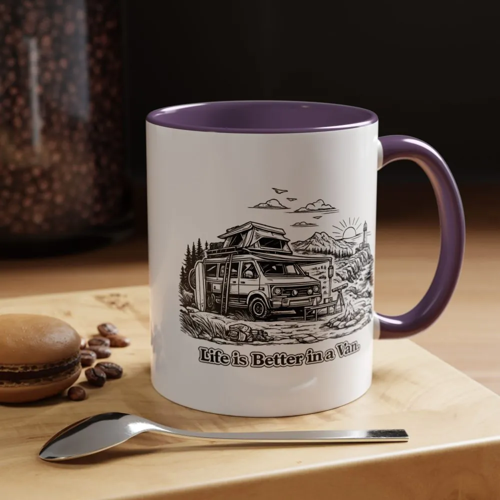 12516003490584946166_2048.jpeg Accent Coffee Mug (11, 15oz) — "Life Is Better In A Van" Design Minimal-Line