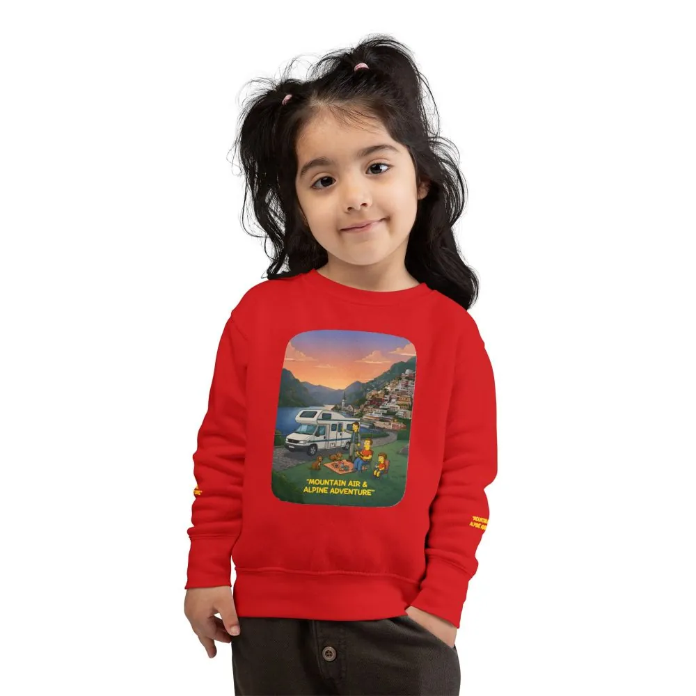 12517970442380481988_2048.jpeg Toddler Sweatshirt - "Mountain Air-Alpine Adventure" (Design Sitcom-Line)