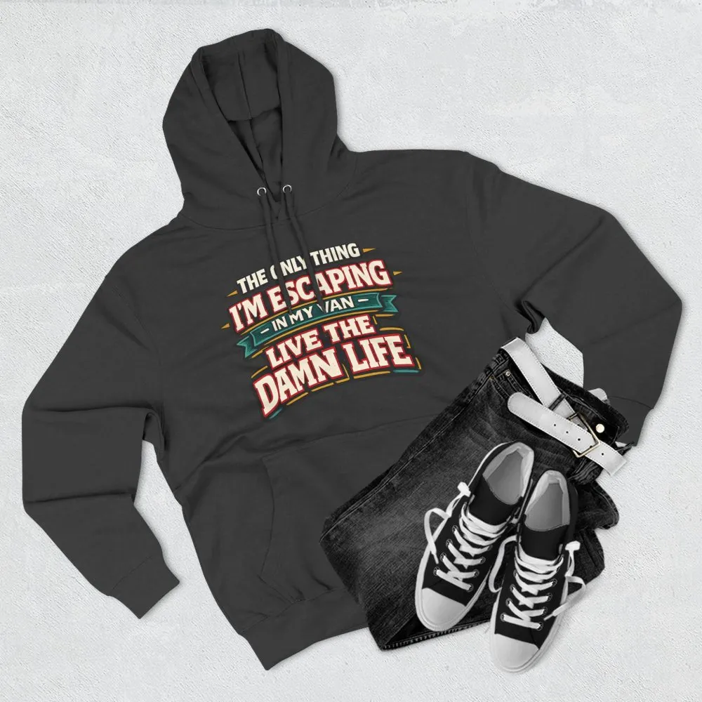 Three-Panel Fleece Hoodie - "The Only Thing I´m Escaping" Design F**K-Line