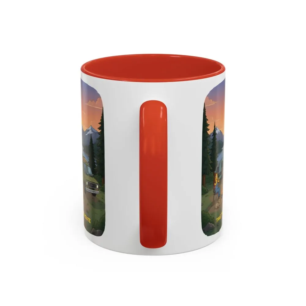 12575061352299240541_2048.jpeg Accent Coffee Mug (11, 15oz) — "Take The Scenic Route" Design Sitcom-Line