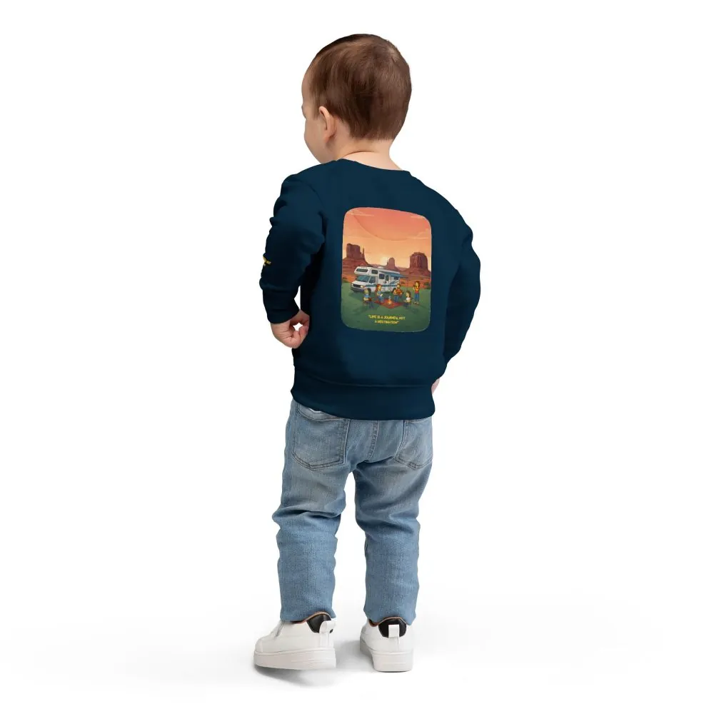 12583520384158300610_2048.jpeg Toddler Sweatshirt - "Life Is A Journey-Not A Destination" (Design Sitcom-Line)