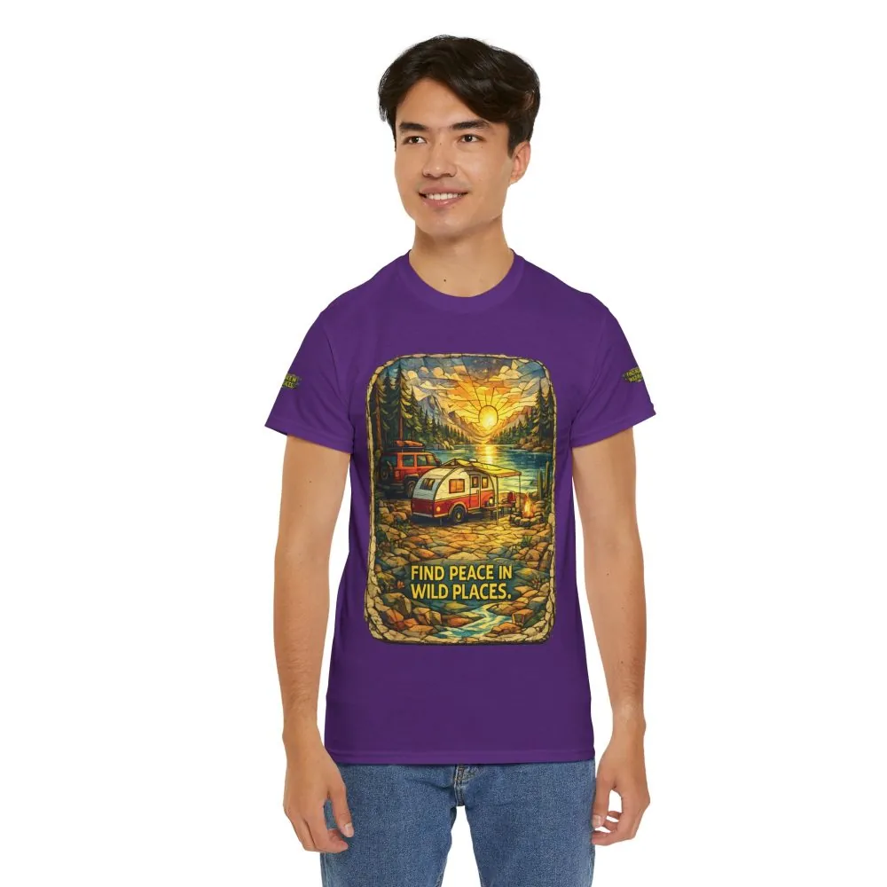 12588818302062267639_2048.jpeg Unisex Heavy Cotton Tee — "Find Peace In Wild Places" Design Cubic-Line