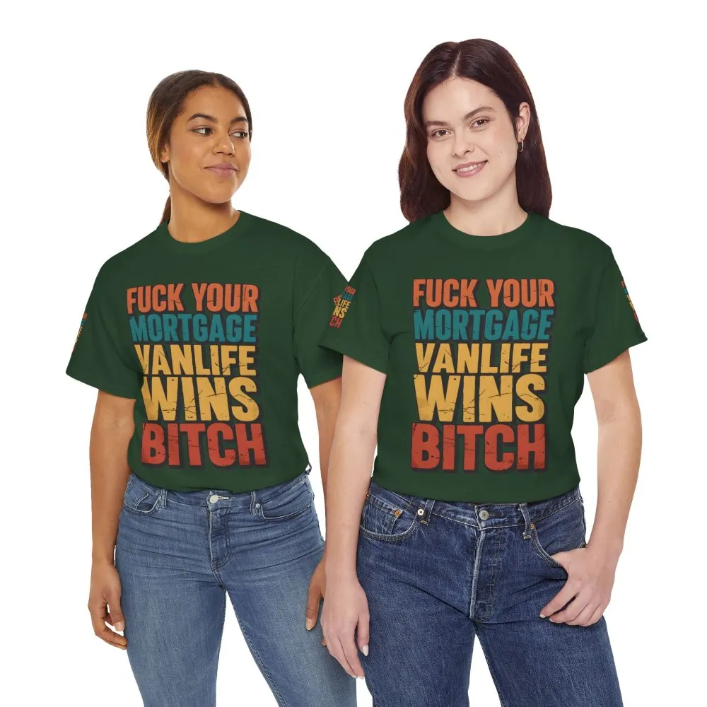 Unisex Heavy Cotton Tee — "Fuck Your Mortgage" Design F**K-Line