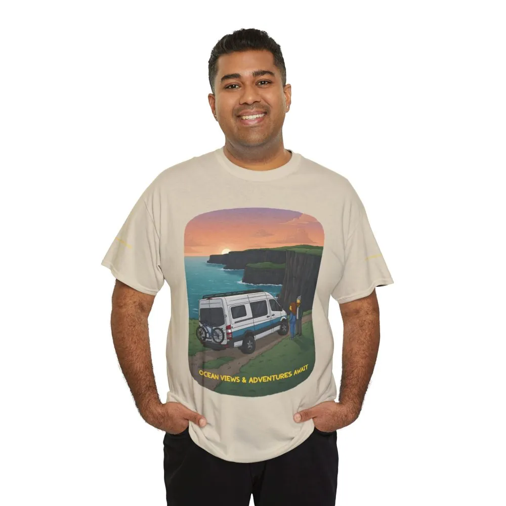 12607283253432597168_2048.jpeg Unisex Heavy Cotton Tee — "Ocean Views-Adventures Awaits" Design Sitcom-Line