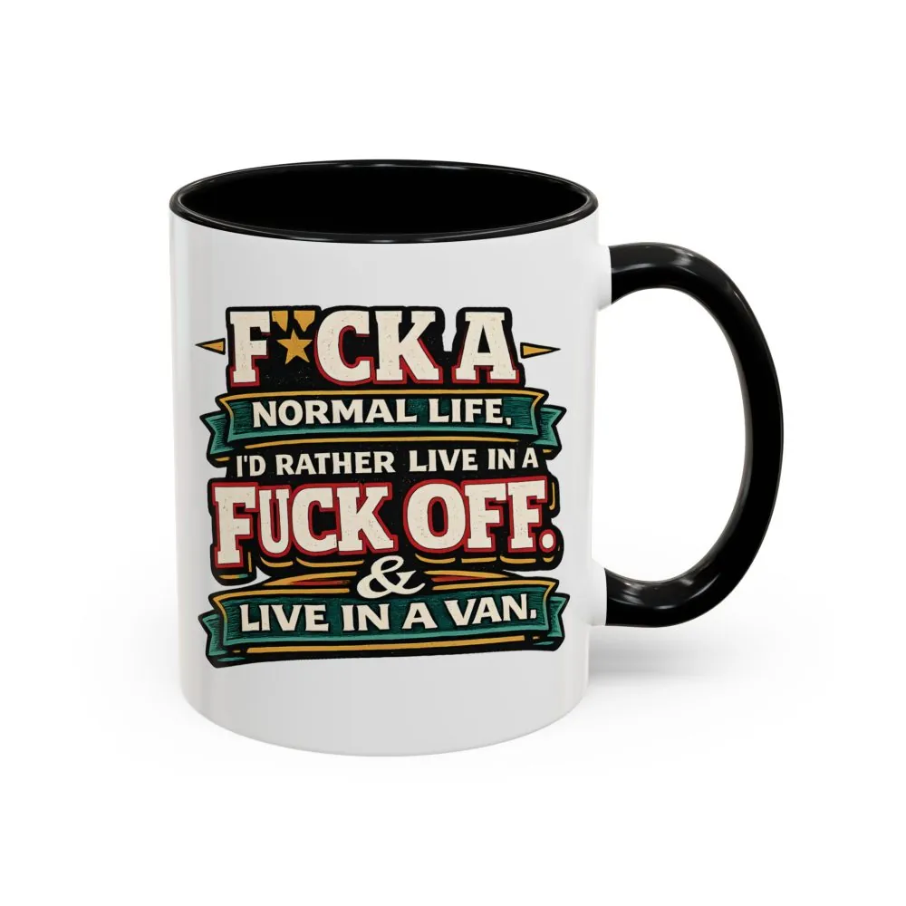 12608119752486345845_2048.jpeg Accent Coffee Mug (11, 15oz) — "Fuck A Normal Life" Design F**K-Line