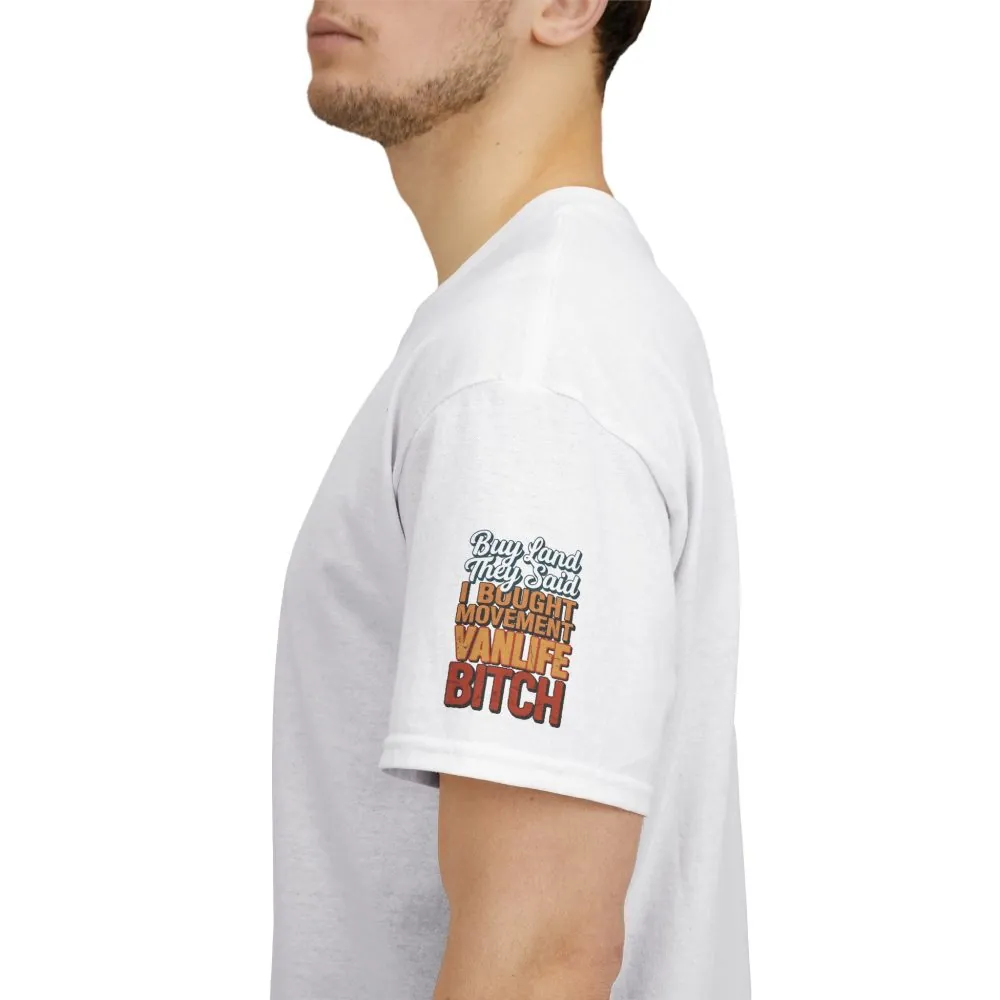 12622396199085726943_2048.jpeg Unisex Heavy Cotton Tee — "Buy Land They Said" Design F**K-Line