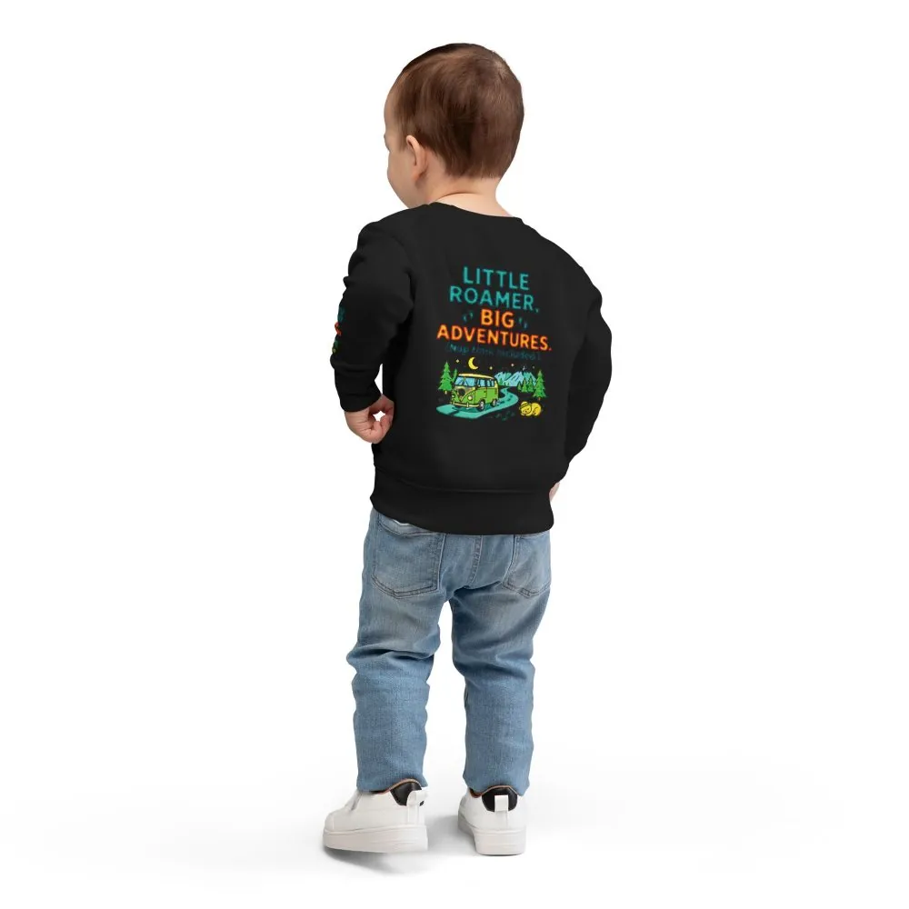 Toddler Sweatshirt(Rabbit Skins) — "Little Roamer, Big Adventures-Nap Time Included" Camper Pullover