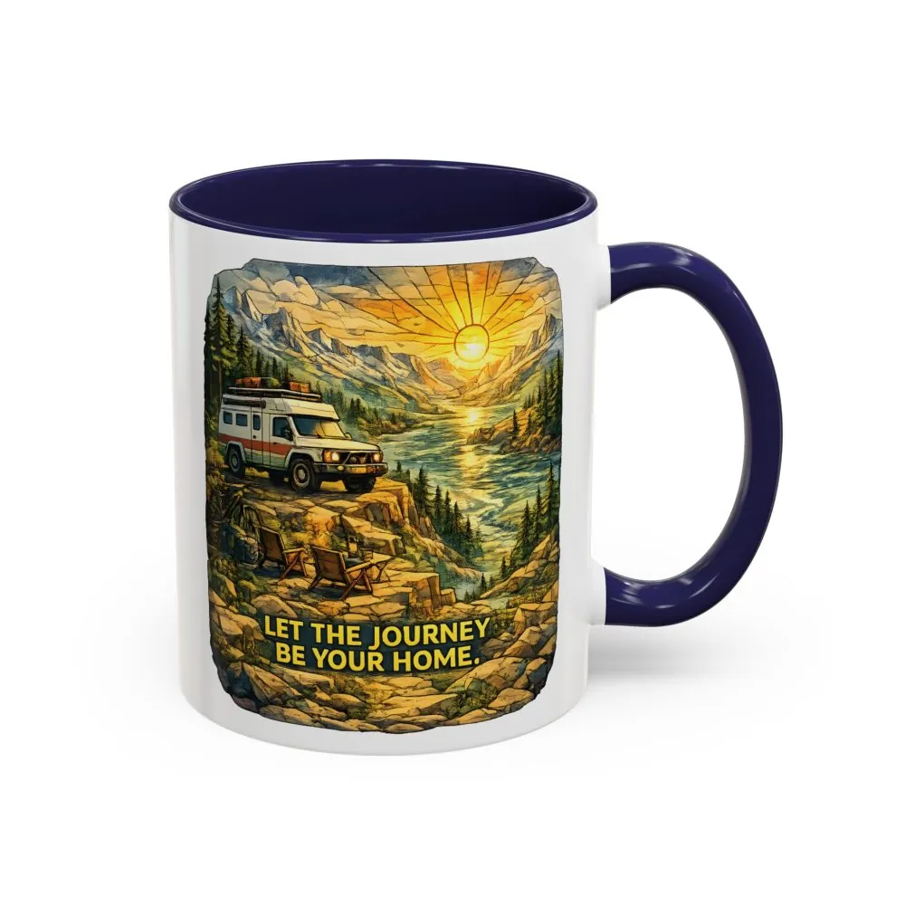 12662611565050875824_2048.jpeg Accent Coffee Mug (11, 15oz) — "Let The Journey Be Your Home" Design Cubic-Line